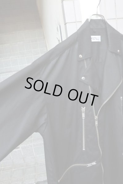 画像3: 【KIDILL キディル】バックプリントオーバーサイズライダースシャツジャケット (3)