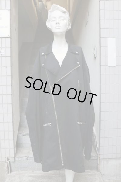 画像9: 【KIDILL キディル】バックプリントオーバーサイズライダースシャツジャケット (9)