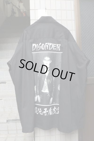 画像2: 【KIDILL キディル】バックプリントオーバーサイズライダースシャツジャケット (2)