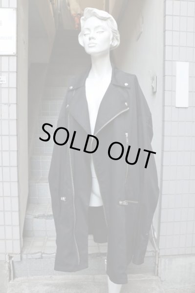 画像8: 【KIDILL キディル】バックプリントオーバーサイズライダースシャツジャケット (8)