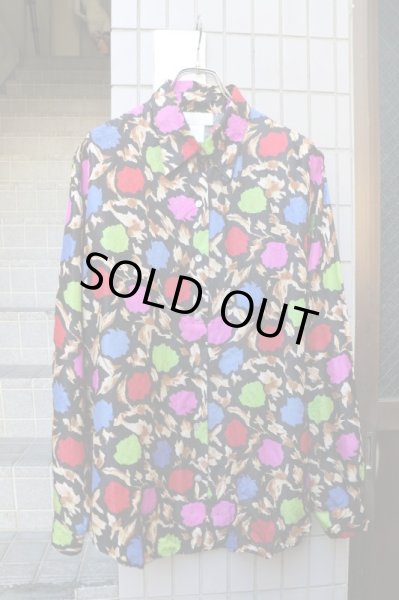 画像2: 【VINTAGE/USED古着】総柄シルクシャツ (2)