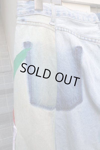 画像6: 【VINTAGE/USED古着】再構築カスタムデザインワイドデニムパンツ (6)