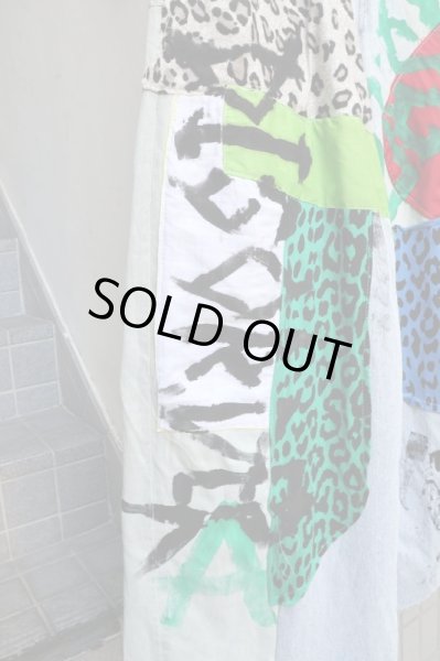 画像3: 【VINTAGE/USED古着】再構築カスタムデザインワイドデニムパンツ (3)