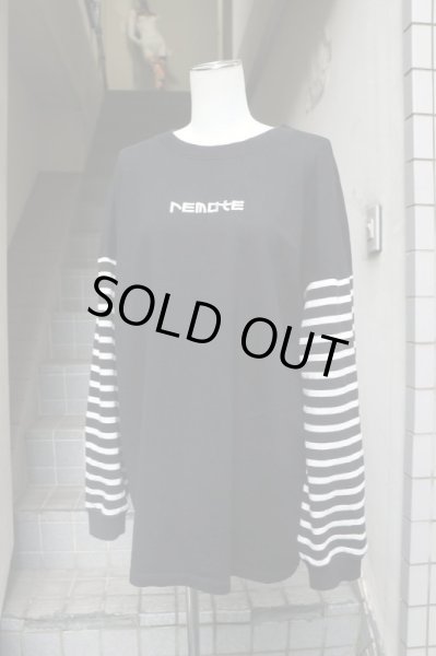 画像6: 【kill remote キルリモート】ロゴ刺繍ボーダー柄切替長袖カットソー (6)