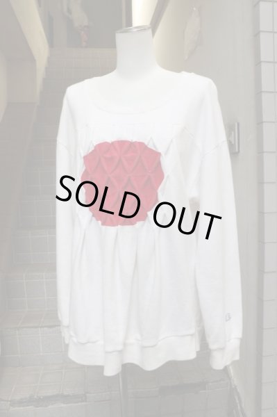 画像7: 【keisuke kanda ケイスケカンダ】スモッキング縫いの日の丸トレーナー (7)