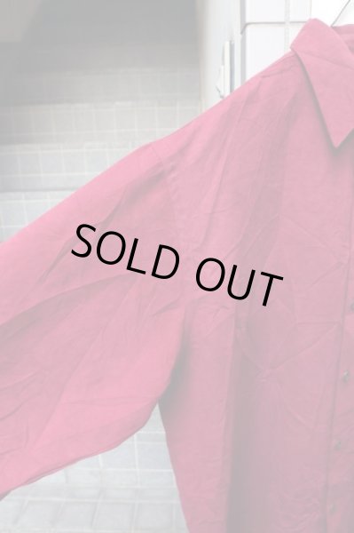 画像3: 【VINTAGE/USED古着】スウェードシャツ エンジ (3)