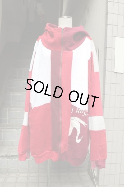 画像6: 【とぅとぅすとぅあ tutustua】古着再構築ハイネックスウェットパーカー (6)