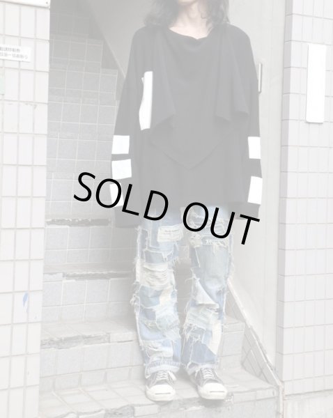 画像6: 【[-] minus マイナス】バンダナドッキングコットンニットトレーナー (6)