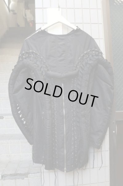 画像2: 【HOOD BY AIR フッドバイエアー】レースアップデザインブルゾン (2)