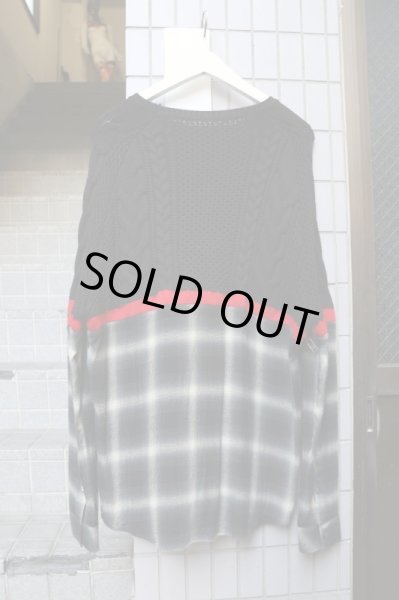 画像2: 【CHRISTIAN DADA クリスチャンダダ】ネル地切替デザインニット (2)