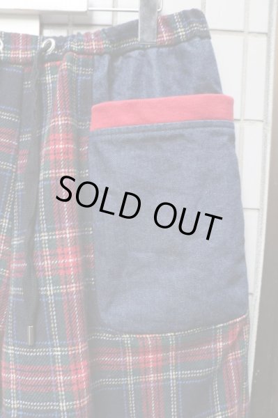 画像3: 【kill remote キルリモート】チェック柄切替デザインサルエルパンツ (3)