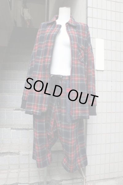 画像7: 【kill remote キルリモート】チェック柄切替デザインサルエルパンツ (7)