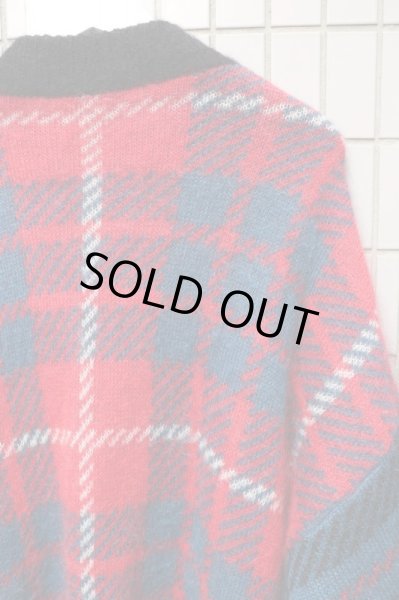 画像5: 【HIRO ヒロ】タータンチェック柄モヘアウールビッグカーディガン (5)
