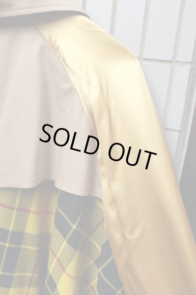 画像5: 【KIDILL キディル】タータンチェック柄切替デザインビッグトレンチコート (5)