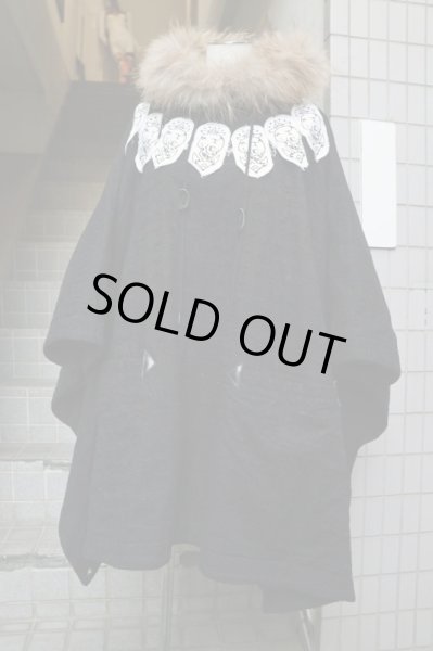 画像8: 【JUVENILE HALL ROLLCALL  ジュベナイル ホール ロールコール】ドクロレース刺繍ポンチョブルゾン (8)