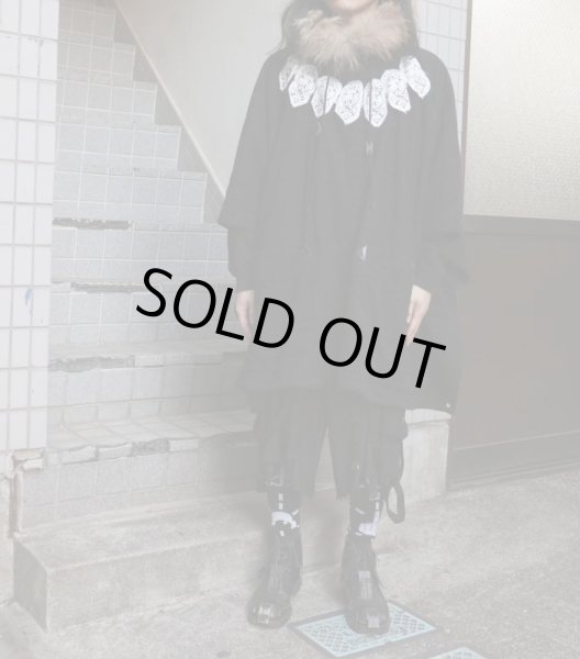 画像9: 【JUVENILE HALL ROLLCALL  ジュベナイル ホール ロールコール】ドクロレース刺繍ポンチョブルゾン (9)