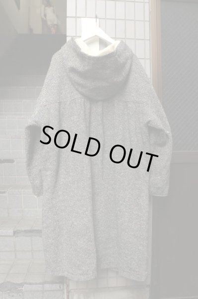 画像2: 【HIRO ヒロ】ツイードウール地フーディコート (2)