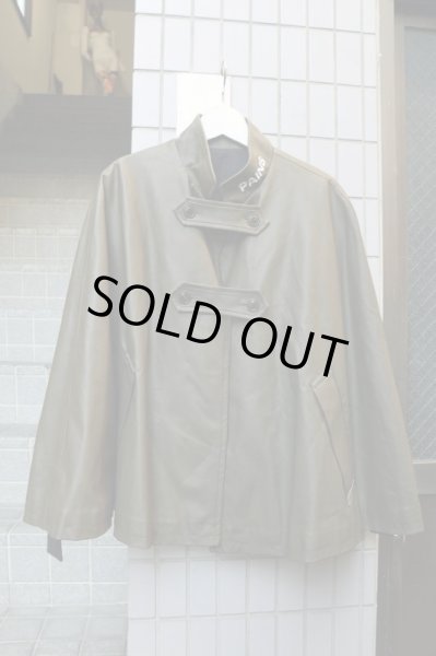 画像8: 【GROWING PAINS グローイングペインズ】ケープ付きFレザーセーラーワンピースコート (8)