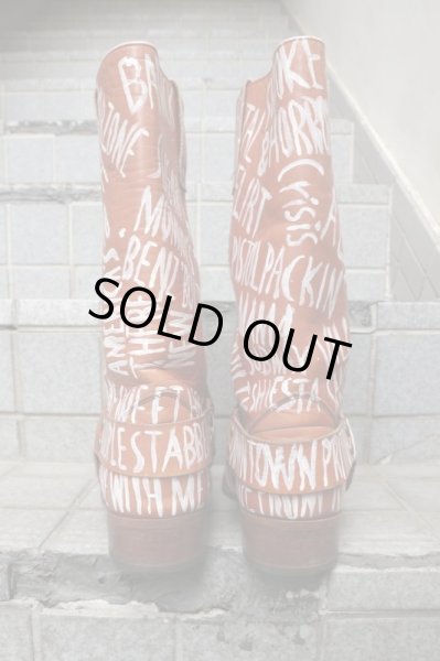 画像4: 【NOZOMI ISHIGURO Haute Couture ノゾミイシグロ】ハンドペイントエンジニアブーツ (4)