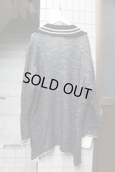 画像3: 【NOZOMI ISHIGURO Haute Couture ノゾミイシグロ】パッチ装飾Vネックニット (3)