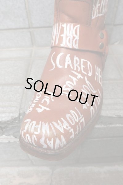 画像2: 【NOZOMI ISHIGURO Haute Couture ノゾミイシグロ】ハンドペイントエンジニアブーツ (2)