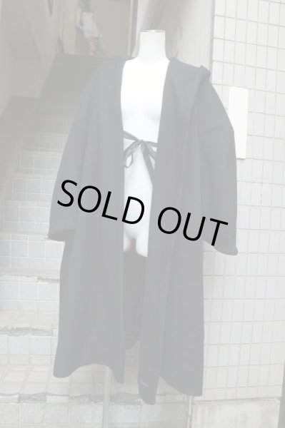 画像5: 【COMME des GARCONS COMME des GARCONS  コムコム】メルトンウール地ポンチョ風デザインフードコート (5)