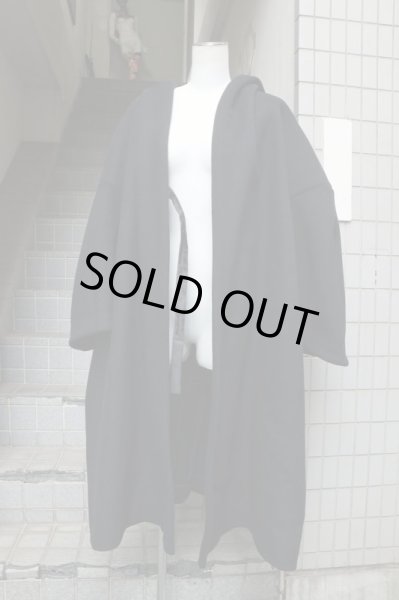 画像6: 【COMME des GARCONS COMME des GARCONS  コムコム】メルトンウール地ポンチョ風デザインフードコート (6)