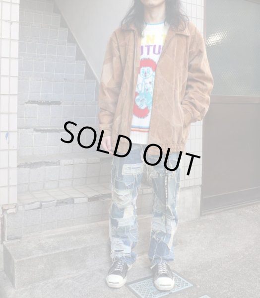 画像6: 【VINTAGE/USED古着】ツギハギスウェードレザージャケット (6)