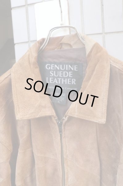 画像4: 【VINTAGE/USED古着】ツギハギスウェードレザージャケット (4)