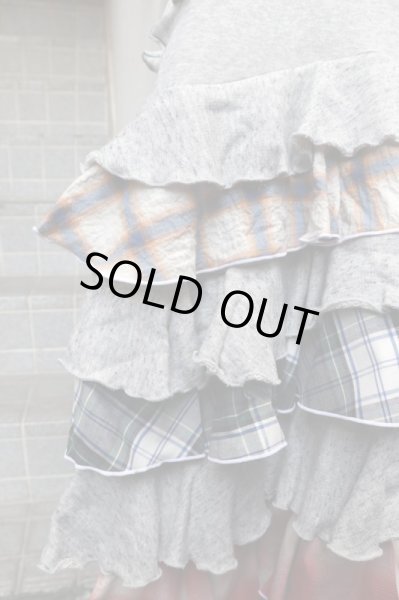 画像4: 【NOZOMI ISHIGURO Haute Couture ノゾミイシグロ】 フリルデザイントップス ミニワンピース GRAY (4)