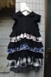 画像2: 【NOZOMI ISHIGURO Haute Couture ノゾミイシグロ】 フリルデザイントップス ミニワンピース BLACK (2)