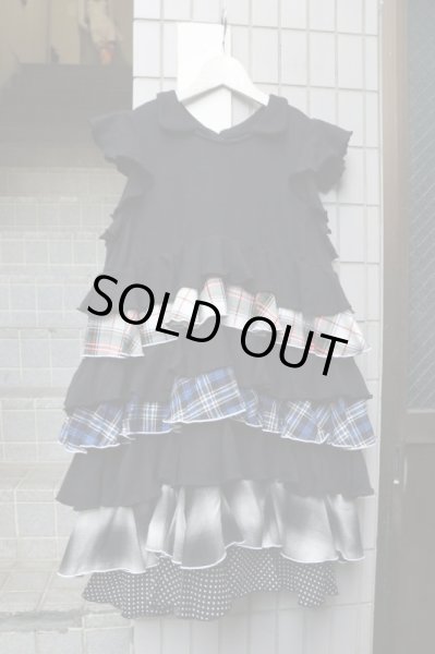 画像2: 【NOZOMI ISHIGURO Haute Couture ノゾミイシグロ】 フリルデザイントップス ミニワンピース BLACK (2)