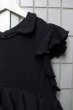 画像4: 【NOZOMI ISHIGURO Haute Couture ノゾミイシグロ】 フリルデザイントップス ミニワンピース BLACK (4)