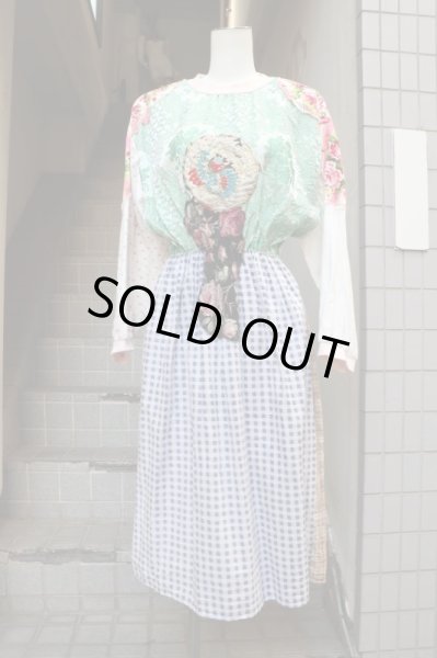 画像7: 【途中でやめる】 リメイクデザイン刺繍ワンピース (7)