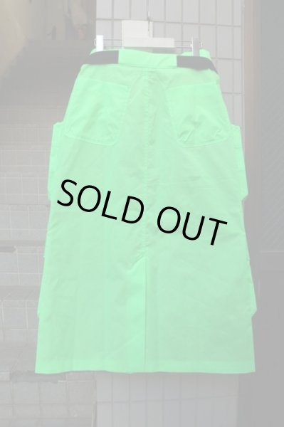 画像2: 【NON TOKYO ノントーキョー】 ネオングリーンギミックスカート (2)
