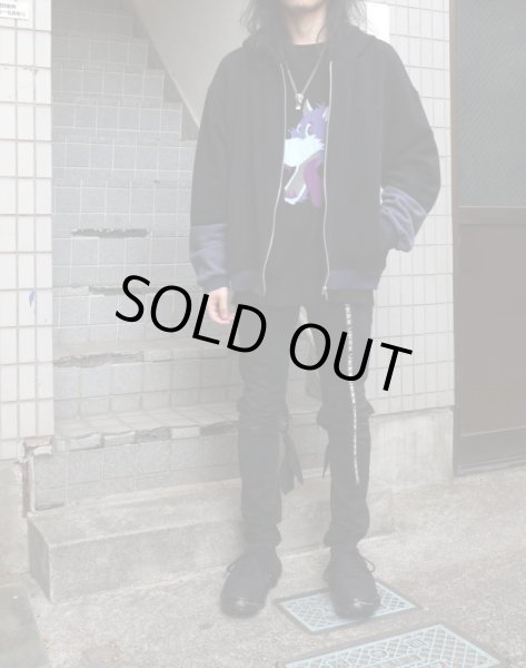 画像9: 【kill remote キルリモート】 バックプリントカッティング切替スウェットパーカー (9)
