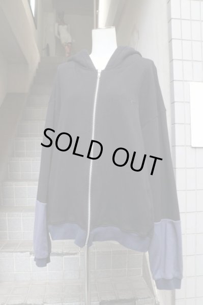 画像8: 【kill remote キルリモート】 バックプリントカッティング切替スウェットパーカー (8)