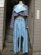 画像2: 【NOZOMI ISHIGURO Haute Couture ノゾミイシグロ】 チェック柄ショート丈ライダースジャケット BLUE×NAVY (2)