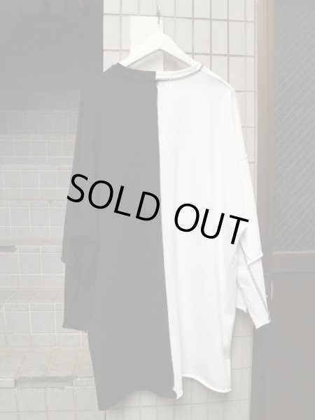 画像2: 【KIDILL キディル】 Chaos Oversize T-shirts  カオスドッキングビッグＴシャツ (2)