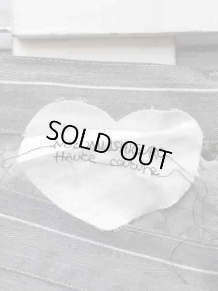 画像5: 【NOZOMI ISHIGURO Haute Couture ノゾミイシグロ】 ストライプ柄サルエルパンツ GRAY (5)