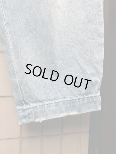 画像4: 【Dulcamara ドゥルカマラ】 USED加工タックデニムパンツ (4)