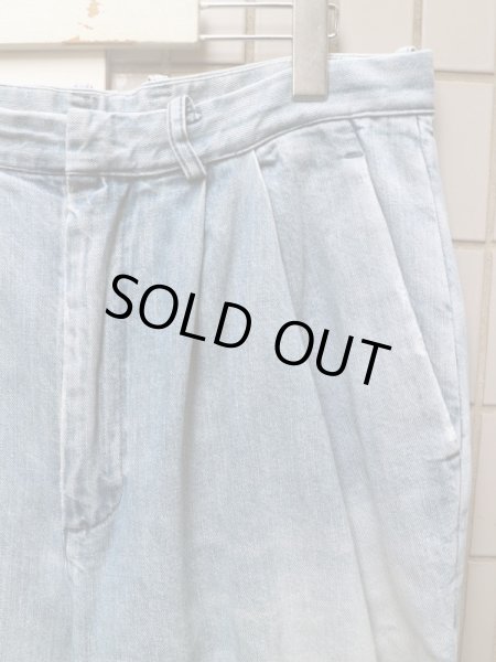 画像3: 【Dulcamara ドゥルカマラ】 USED加工タックデニムパンツ (3)