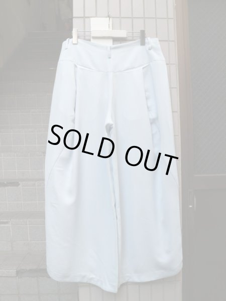 画像2: 【sou-mu ソウム】 雪色のドレープパンツ BLUE ワイドパンツ (2)