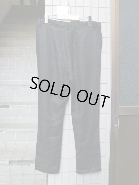 画像2: 【kujaku クジャク】 hiragi pants リネン地テーパードパンツ (2)