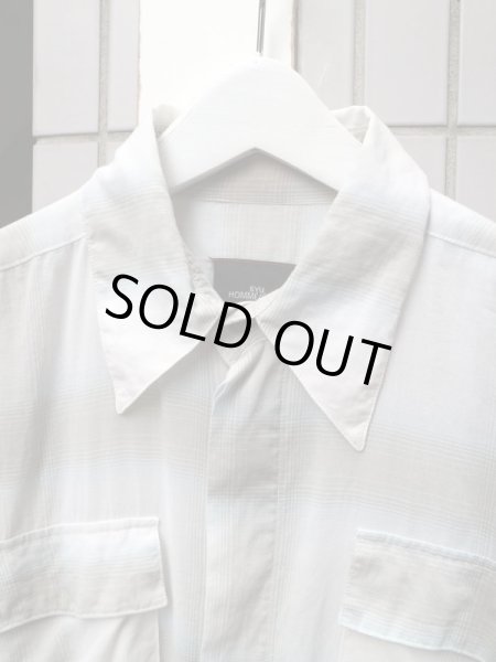 画像4: 【SYU HOMME/FEMM シュウ オム/フェム】 シャドーチェック柄半袖ビッグシャツ (4)