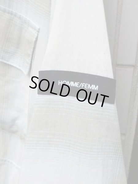 画像6: 【SYU HOMME/FEMM シュウ オム/フェム】 シャドーチェック柄半袖ビッグシャツ (6)