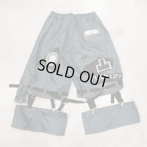 画像2: 【ANTI CLONE アンティクローン/新品セレクト】 Bondage Harf Pants BL ボンテージハーフパンツ (2)