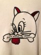 画像4: 【kill remote キルリモート】 トパーズフーディ 猫刺繍プルオーバースウェットパーカー (4)