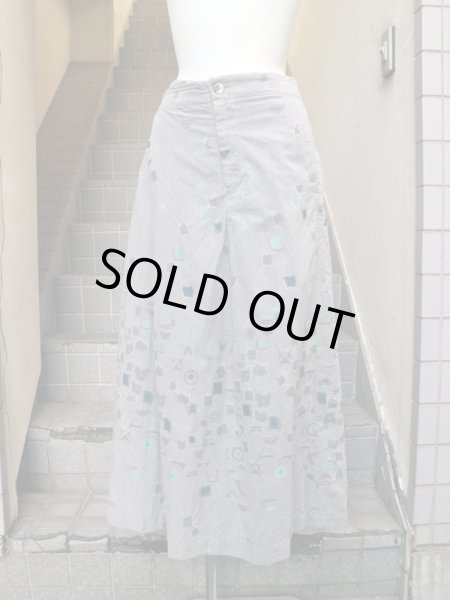 画像6: 【matohu まとふ】 刺繍アシンメトリーワイドパンツ (6)