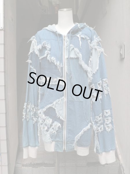 画像8: 【NOZOMI ISHIGURO ノゾミイシグロ】 再構築デザインデニムパーカー (8)